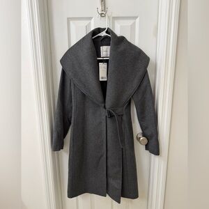 Mango Gray Wool-Blend Coat